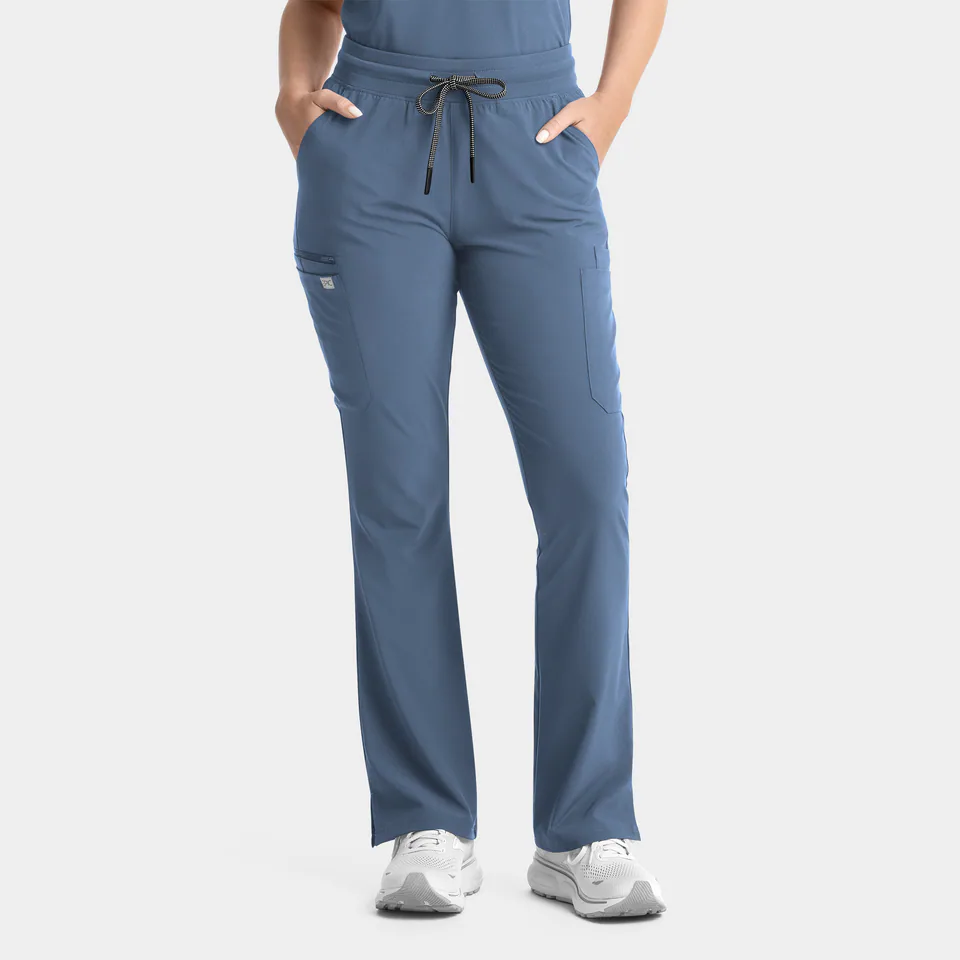 Women's Yoga Waistband Flare Leg Pant in GLACIER LAKE